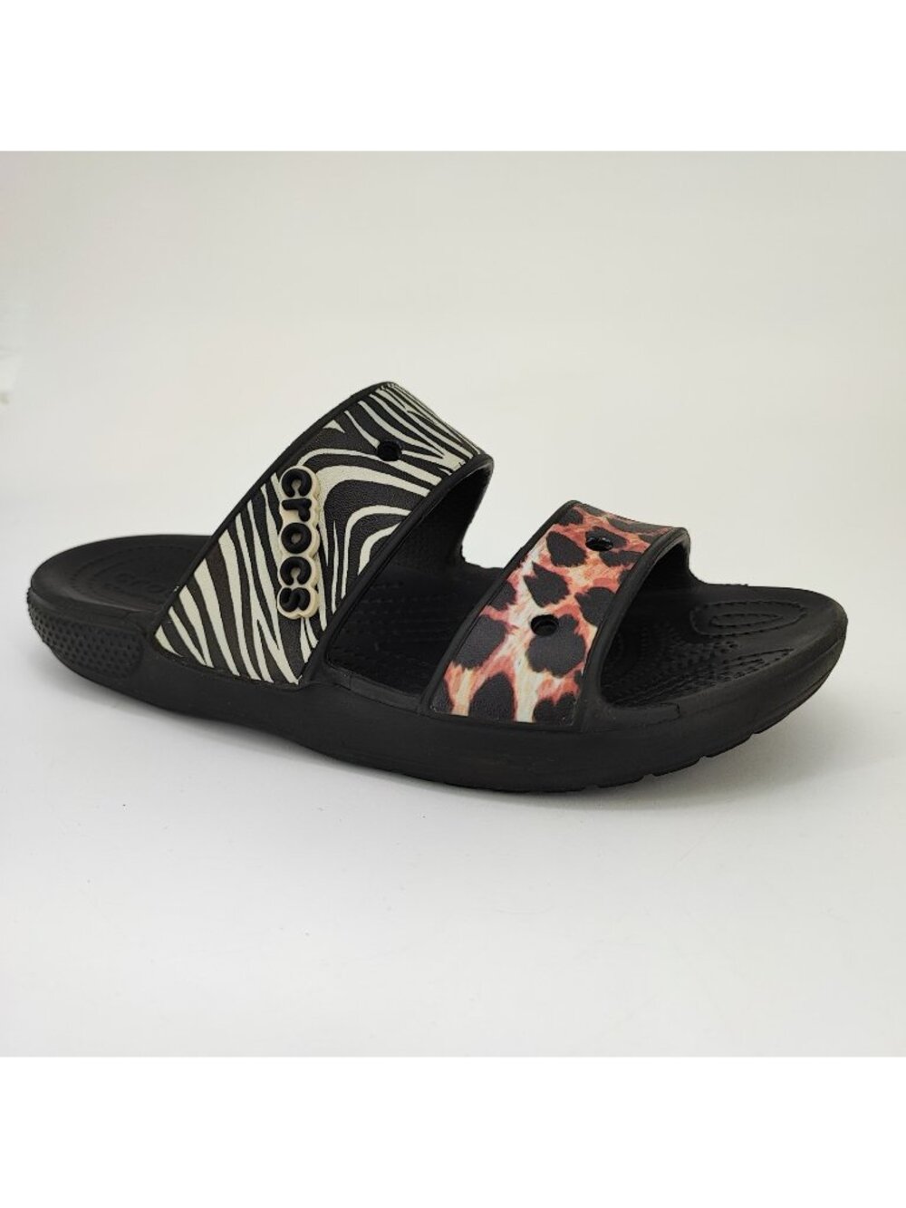 Crocs Classic Animal Remix Women’s Size 9 Sandals Croslite Print Strap 207847